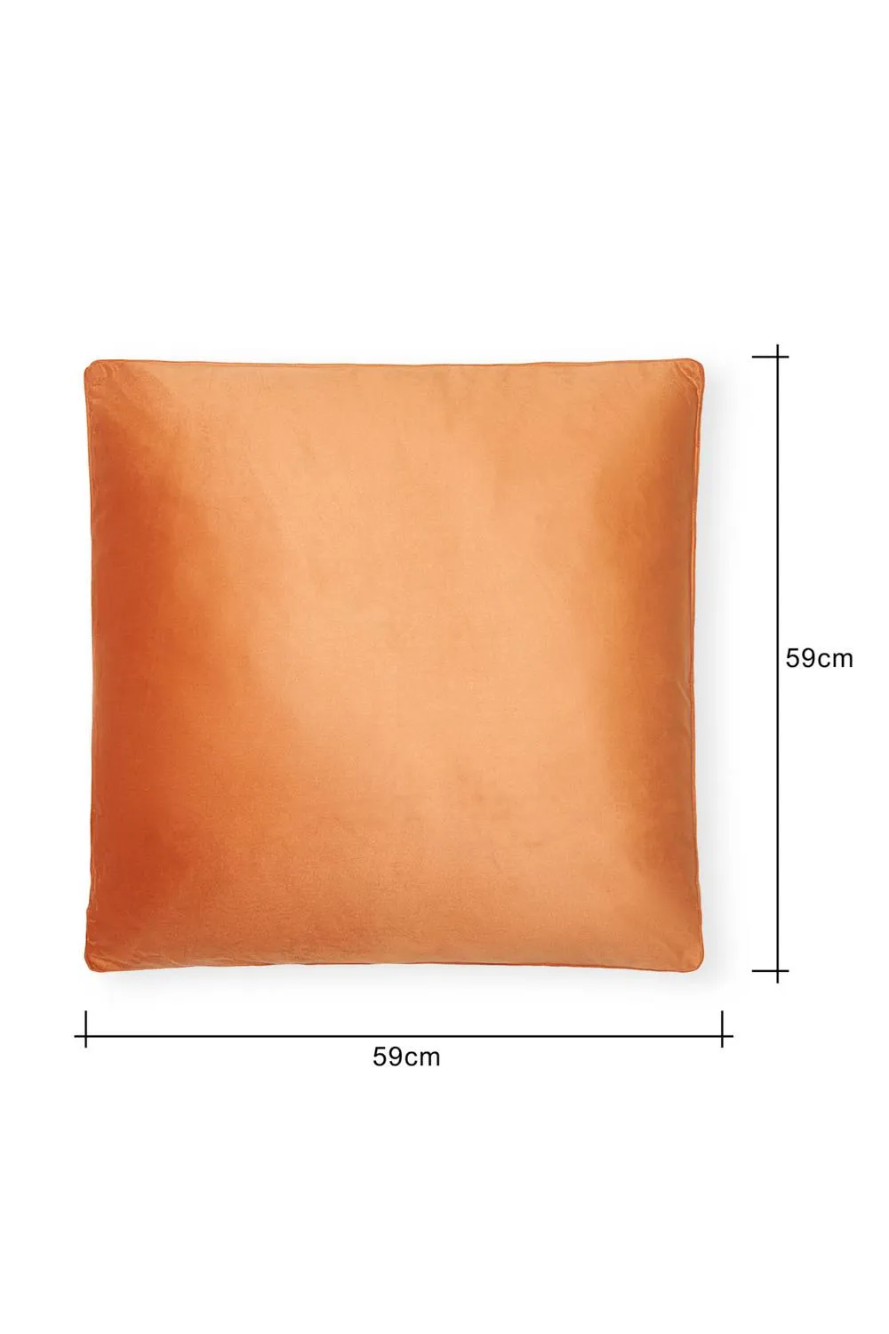 BHS Large Velour Piped Cushion in Orange 3