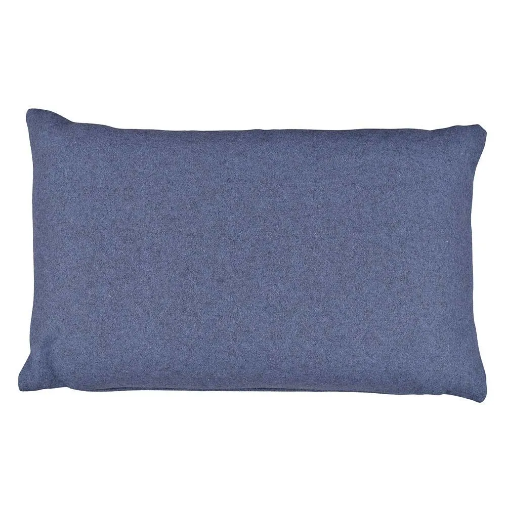 Heal's Islington Rec Wool Cushion Blue 35 x 55cm 2