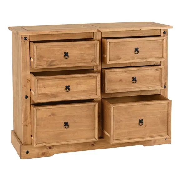 Corona 6 Drawer Chest, Pine 4
