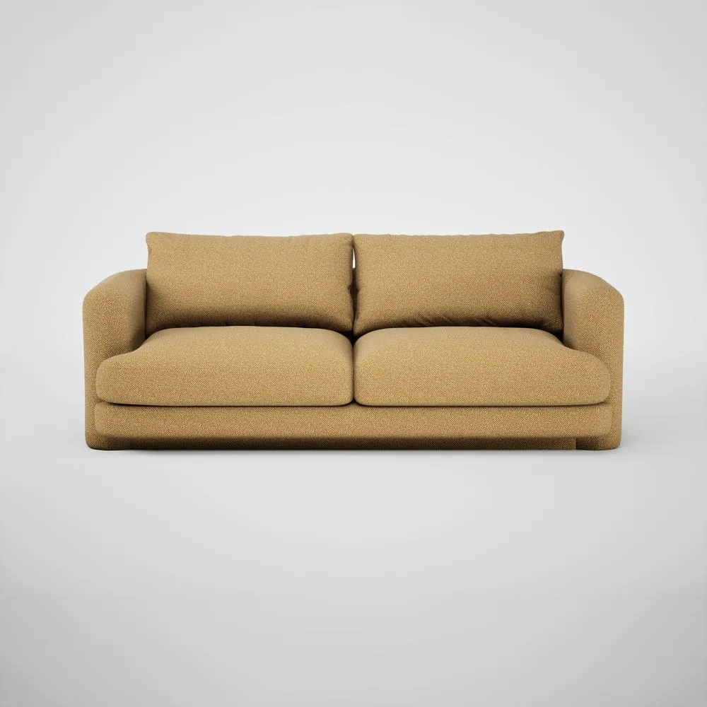 Heal's Rafi 3 Seater Sofa Boucle Tweed Citrine 1