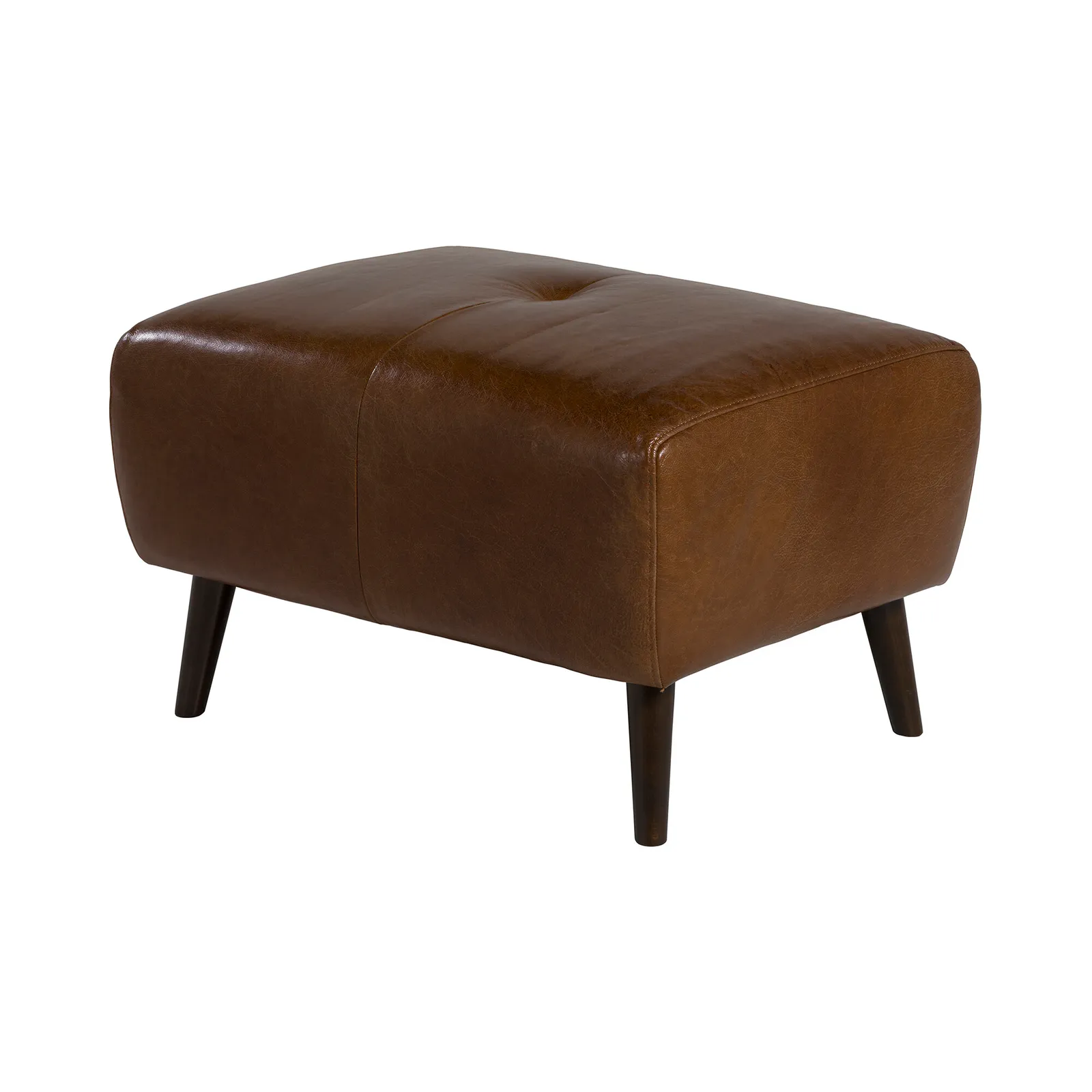 Chicago Rectangular Footstool, Brown Leather | Barker & Stonehouse 5