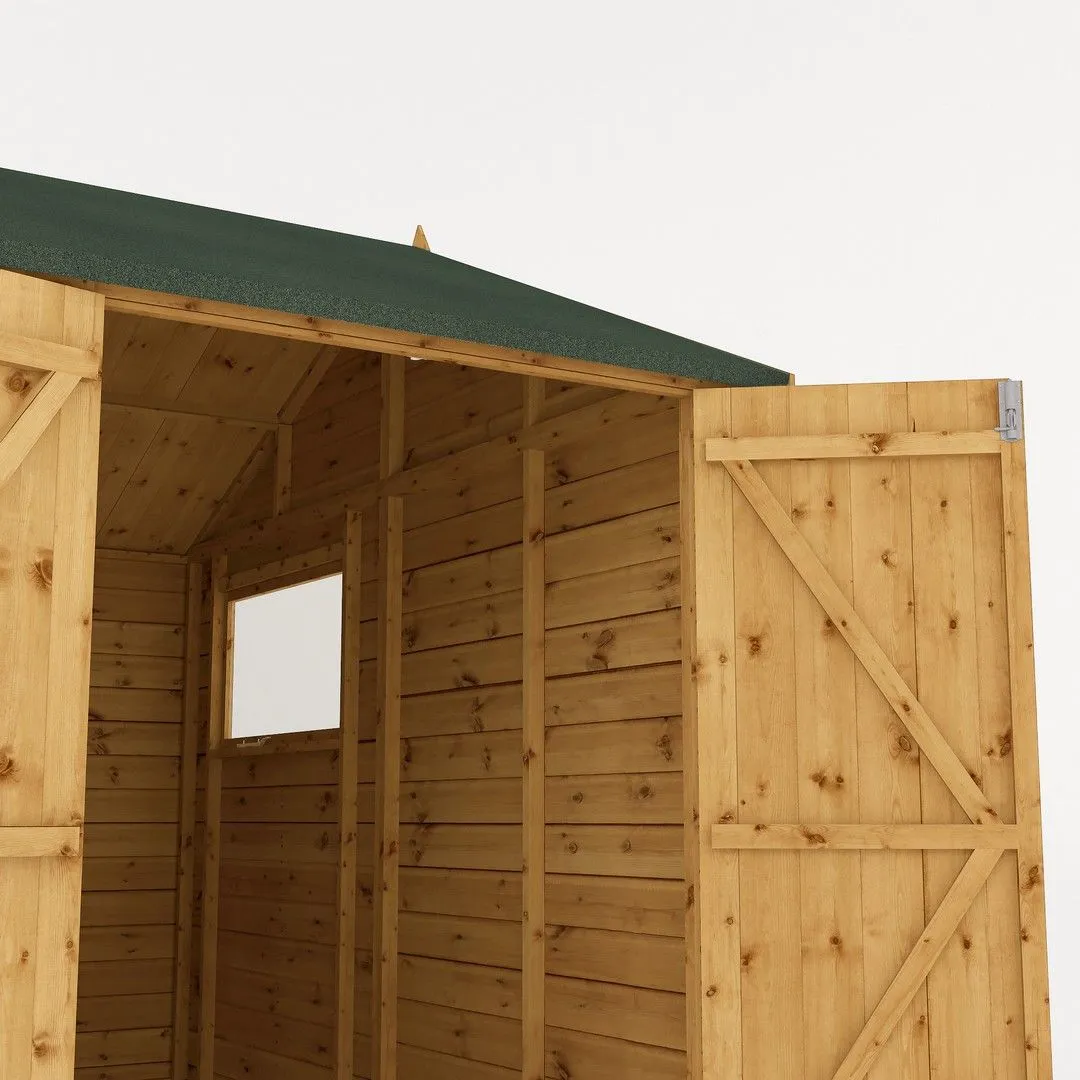 Mercia Premium Shiplap Reverse Apex Workshop - L322.7 x W487 x H250.3 cm in Brown 5