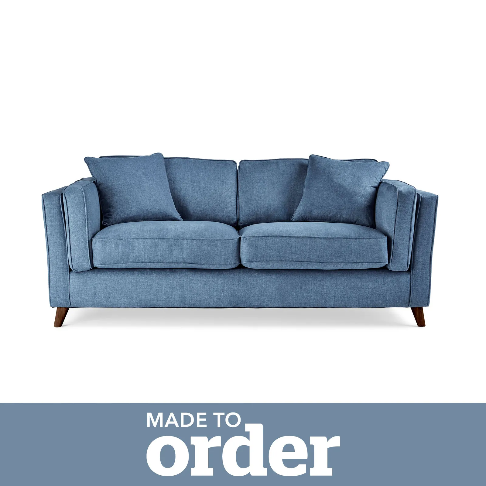 Arabella 2 Seater Sofa Brushed Plain Fabric Brushed Plain Cobalt