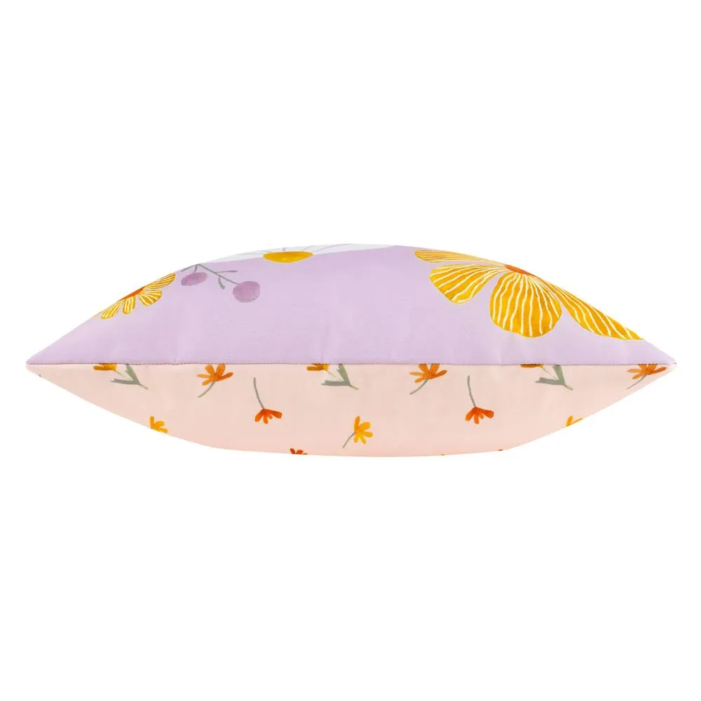 Wylder Wildflowers Country Water & UV Resistant Outdoor Cushion in Lilac 5