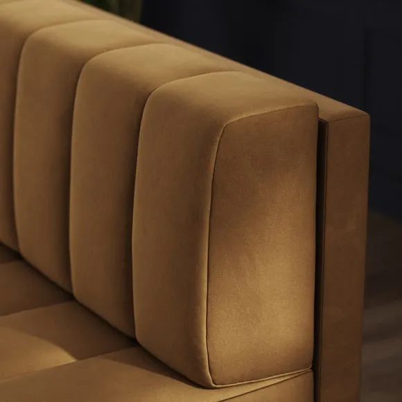Amali Corner Dining Bench, Matte Plush Velvet 3