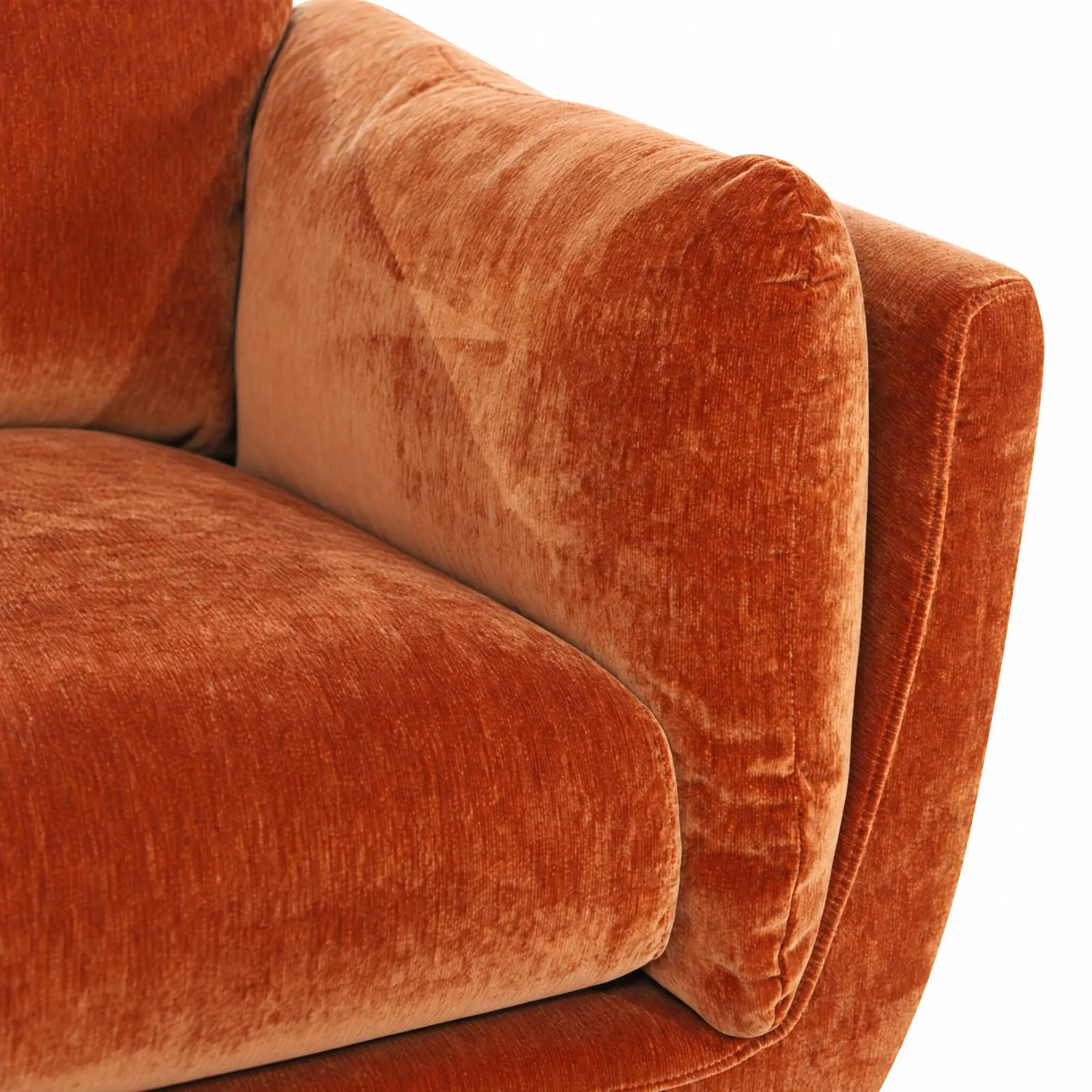 Boone 2 Seater Sofa, Orange Velvet | Barker & Stonehouse 5