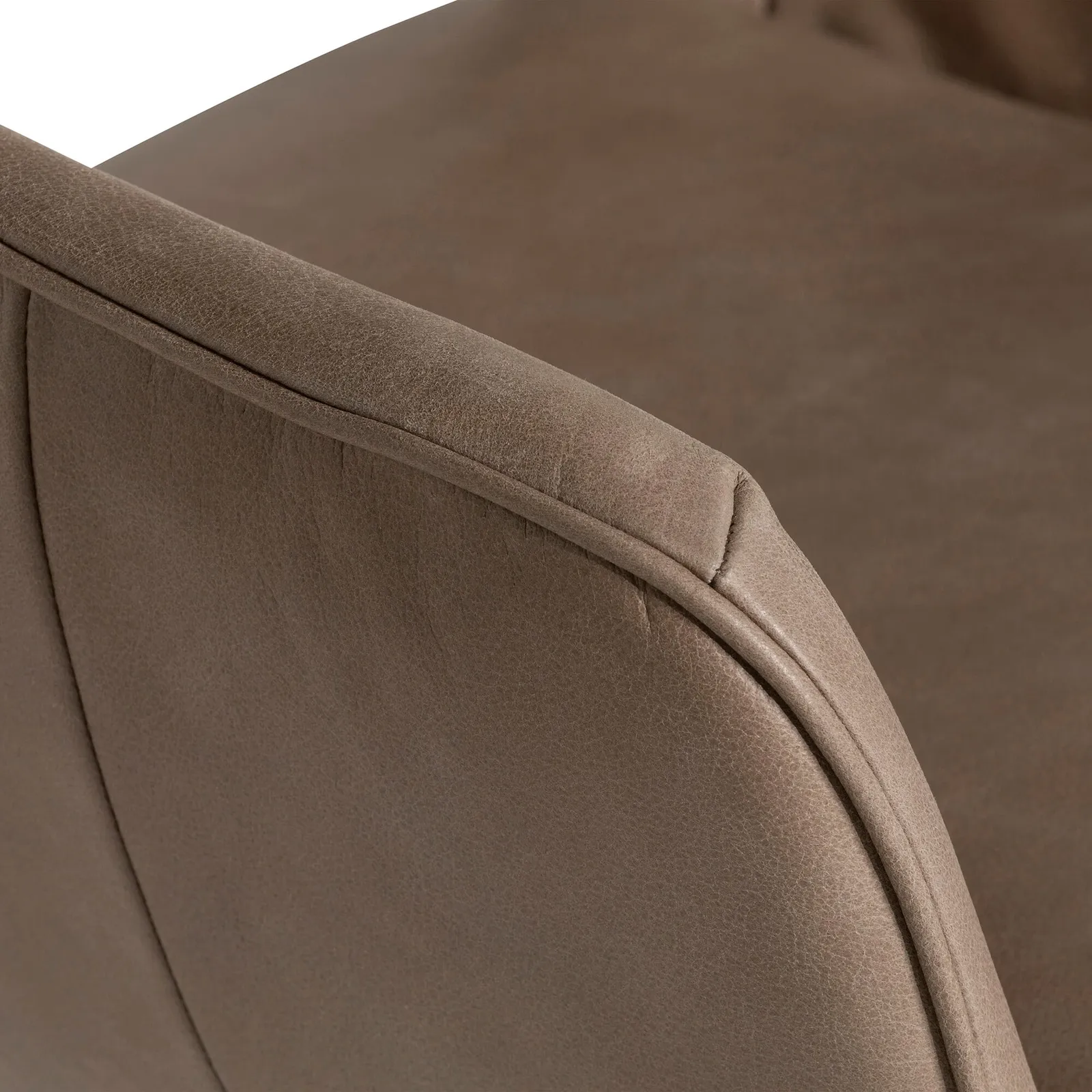 Kiri Dining Chair With Arms - Matching Stitch, Grey Leather | Barker & Stonehouse 6