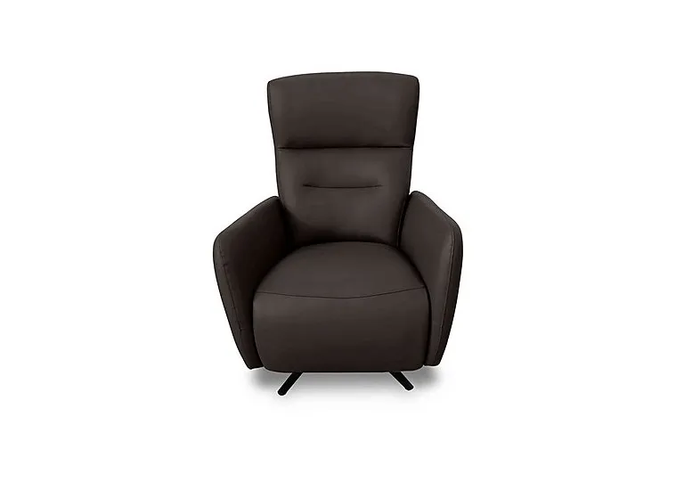Designer Chair Collection Le Mans Leather Dual Power Recliner Swivel Chair - Dark Chocolate