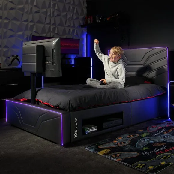 X Rocker Oracle Gaming TV Bed Frame with Neo Fibre LED 2