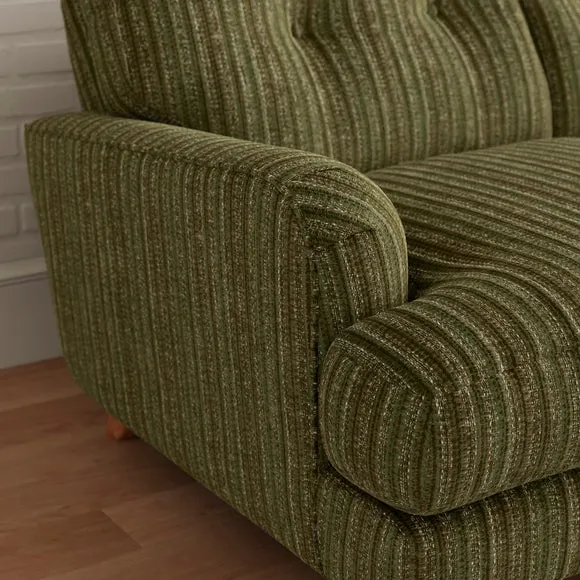 Martha Chunky Chenille Stripe 3 Seater Sofa 4