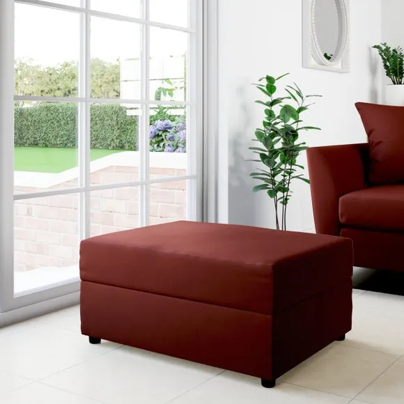 Rectangle Opulent Velvet Storage Footstool 1