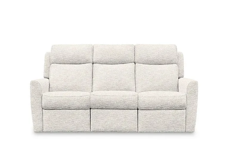 Wren 3 Seater Fabric Recliner Sofa with Headrests and Power Lumbar - Rush Cream