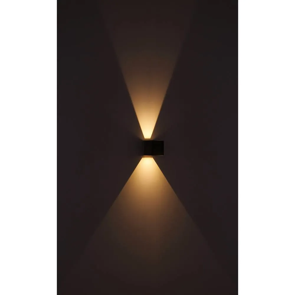 Netlighting Veronika Outdoor Up Down Wall Lamp Wood Look Dark IP54 2x LED 3000K in Brown 5
