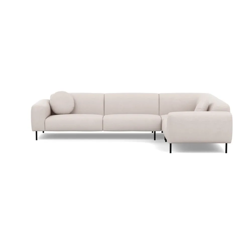 Heal's Luna Medium Right Hand Facing Corner Sofa Tundra Texture Stone Black
