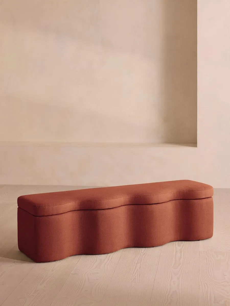 Eli Storage Bench, Linen, Sienna