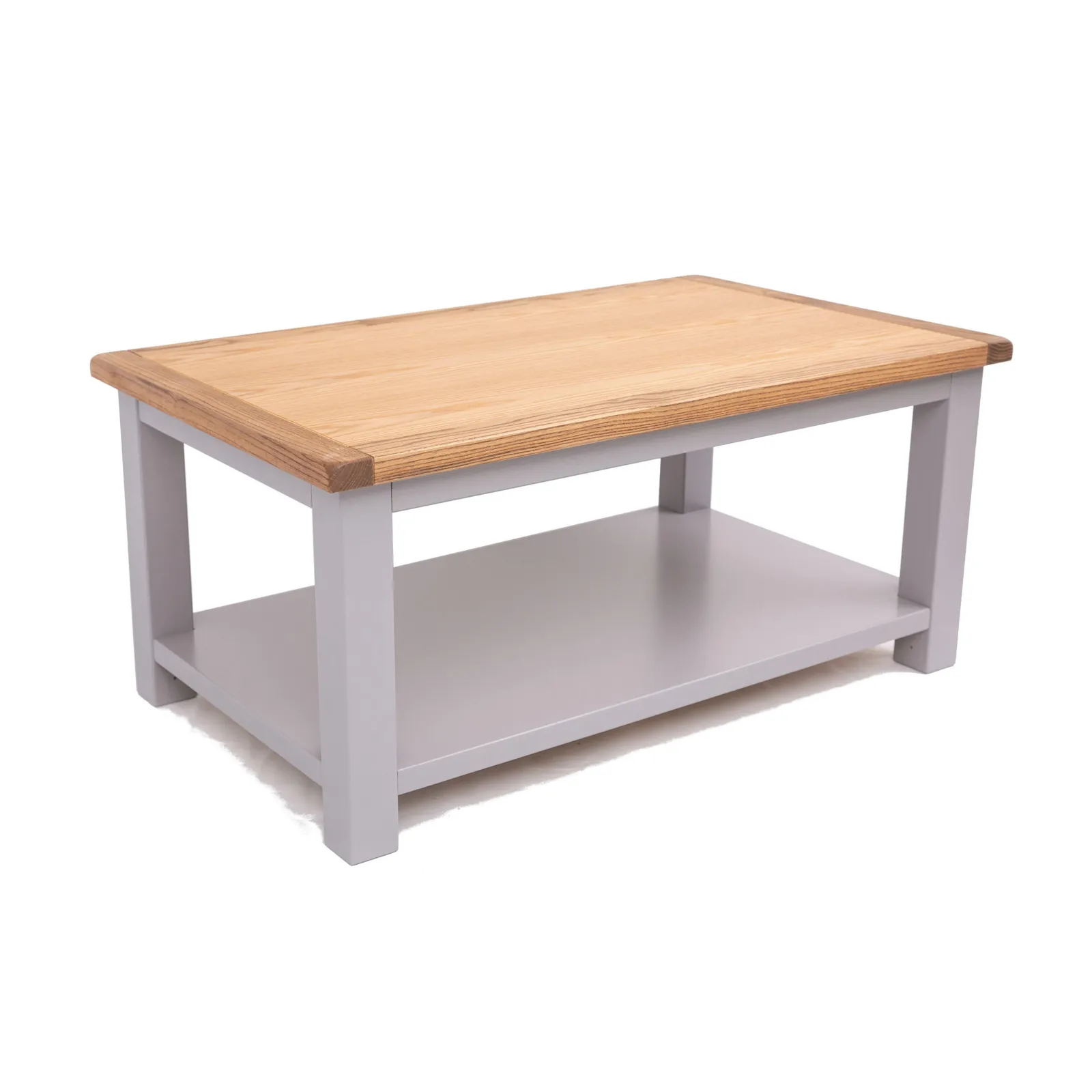 Cabinet Bits Coffee Table with Shelf - H45 W100 D60cm in Mid Grey