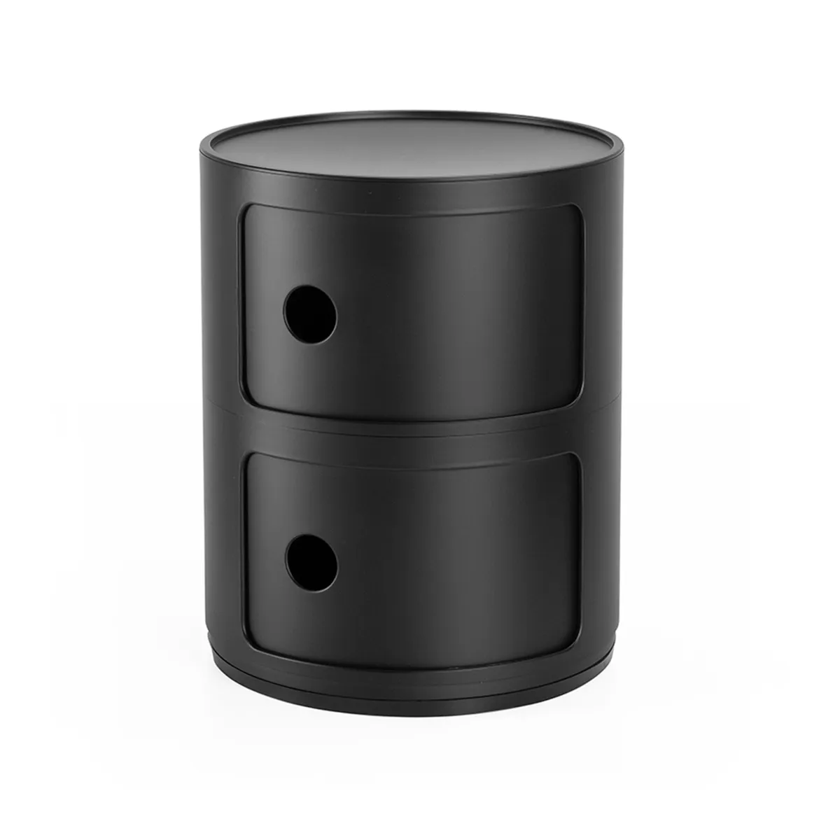 Kartell Componibili Recycled 2 Element Table, Black Plastic | Barker & Stonehouse 3