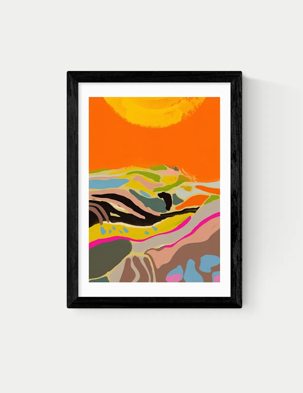 East End Prints Sunny Hills Framed Art Print Black