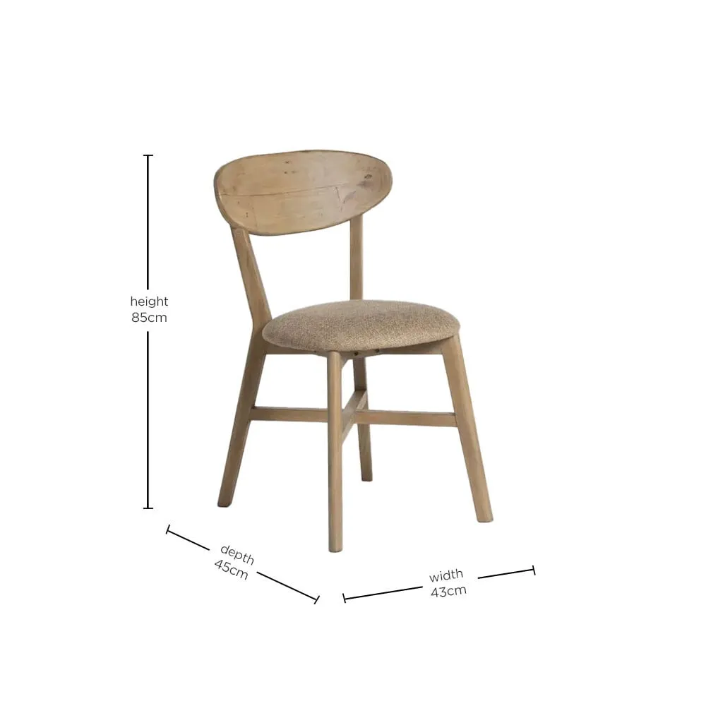Lathan Dining Chair, Brown Fabric | Barker & Stonehouse 5