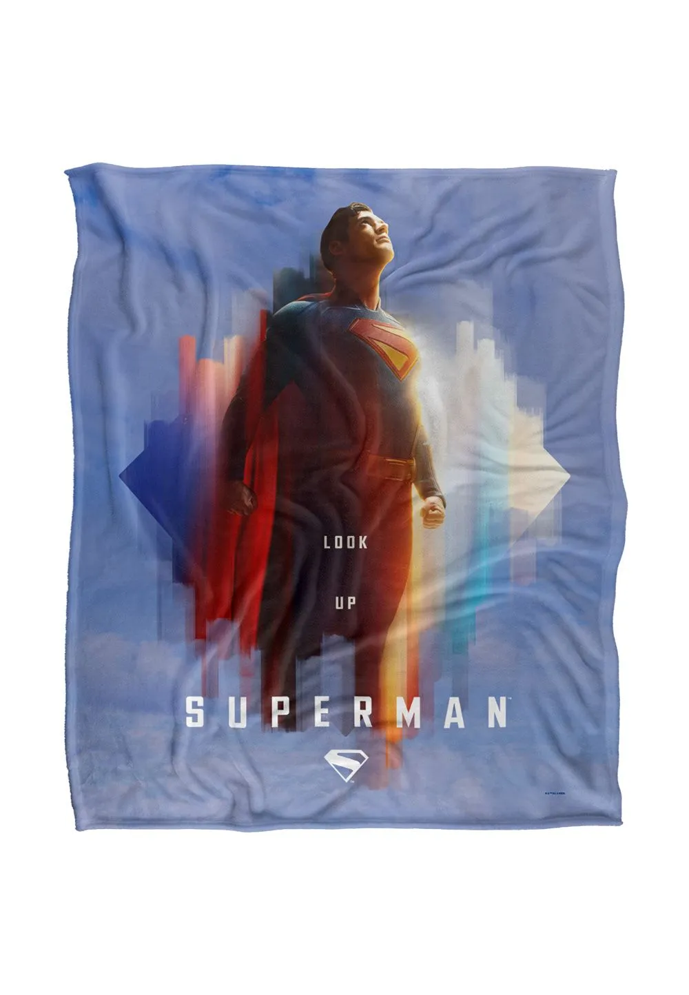 Superman 2025 Look Up Shield Silky Touch Super Soft Throw Blanket 152 X 127 cm in White
