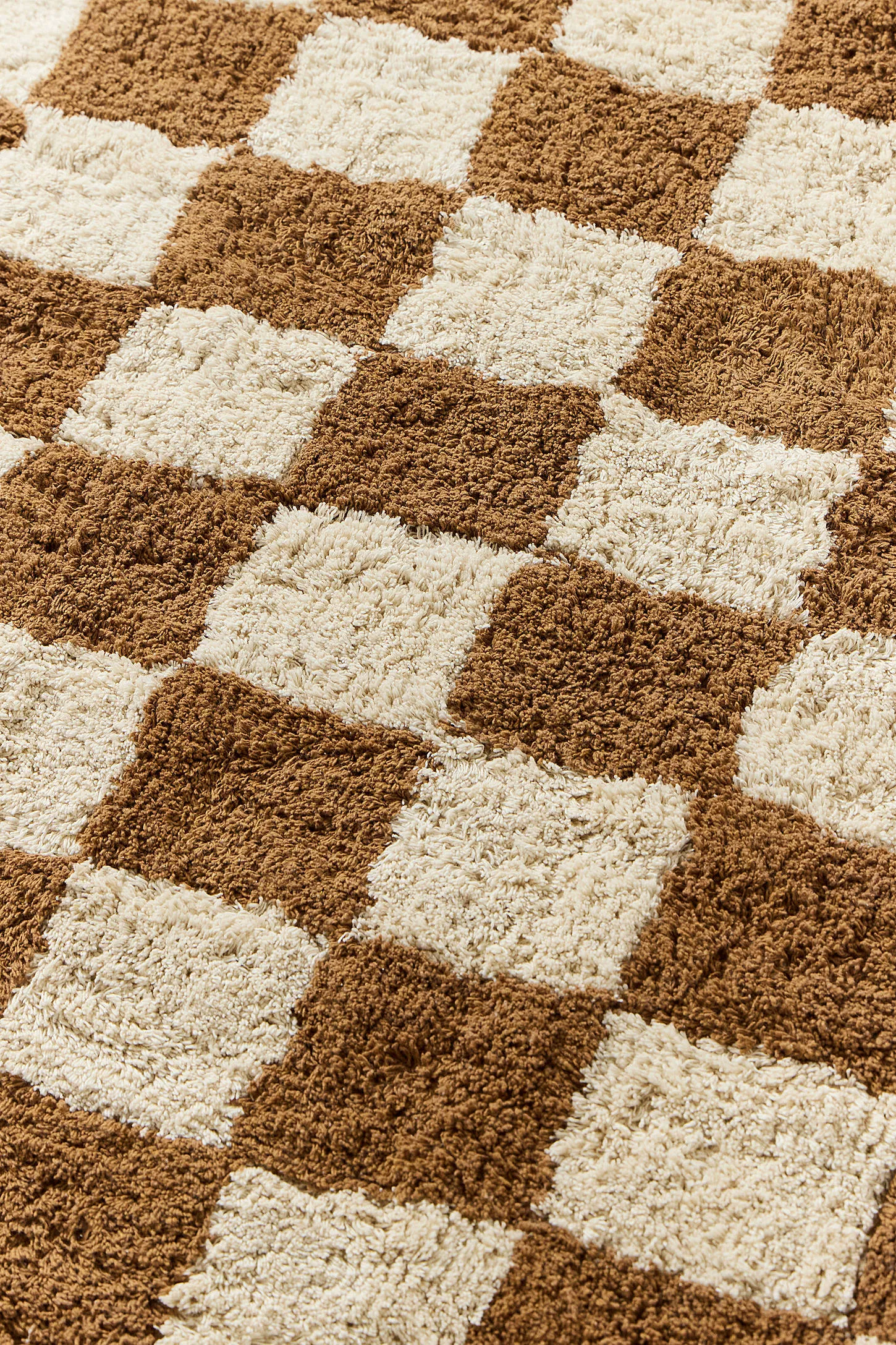 Shaggy Check Terracotta 4x6 / 122x183cm Rug - Rust 2