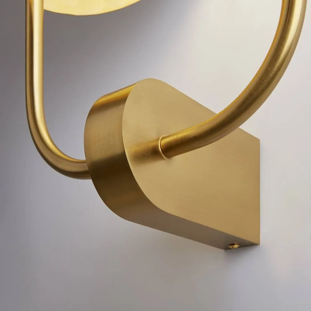 Netlighting Tropic II Modern Wall Lamp Brass 2xG9 White Shade in Gold 5