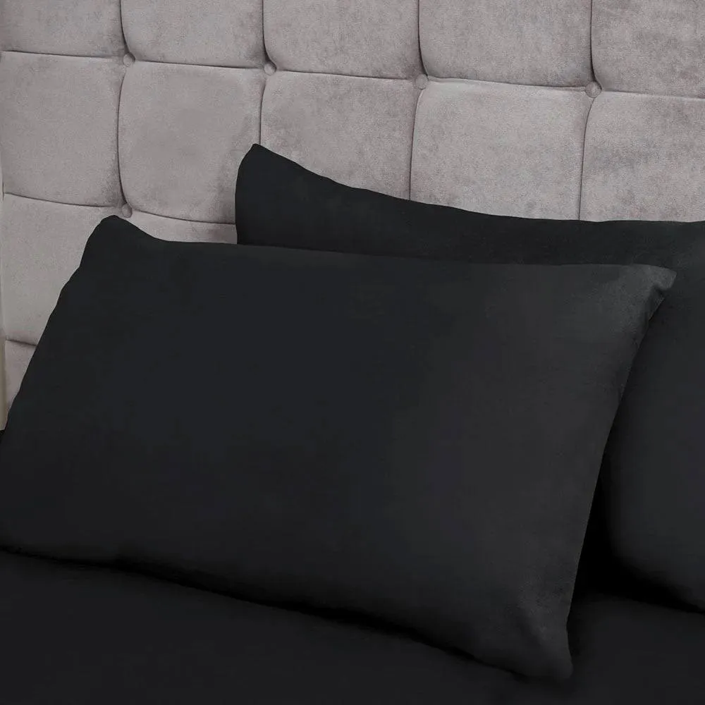 Voltico Soft Touch Pillowcase Pair Easy Care Non Iron - Grey White Black