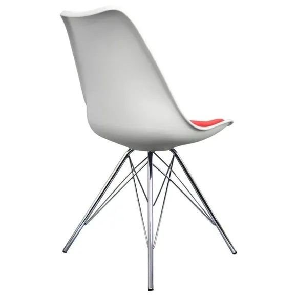 Fusion Living Soho White Plastic Dining Chair 5