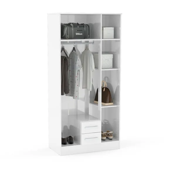 Lynx Triple Wardrobe, Mirrored 3