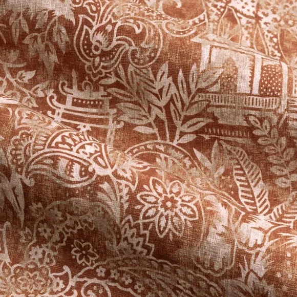 Bengal Amber Eyelet Curtains 3
