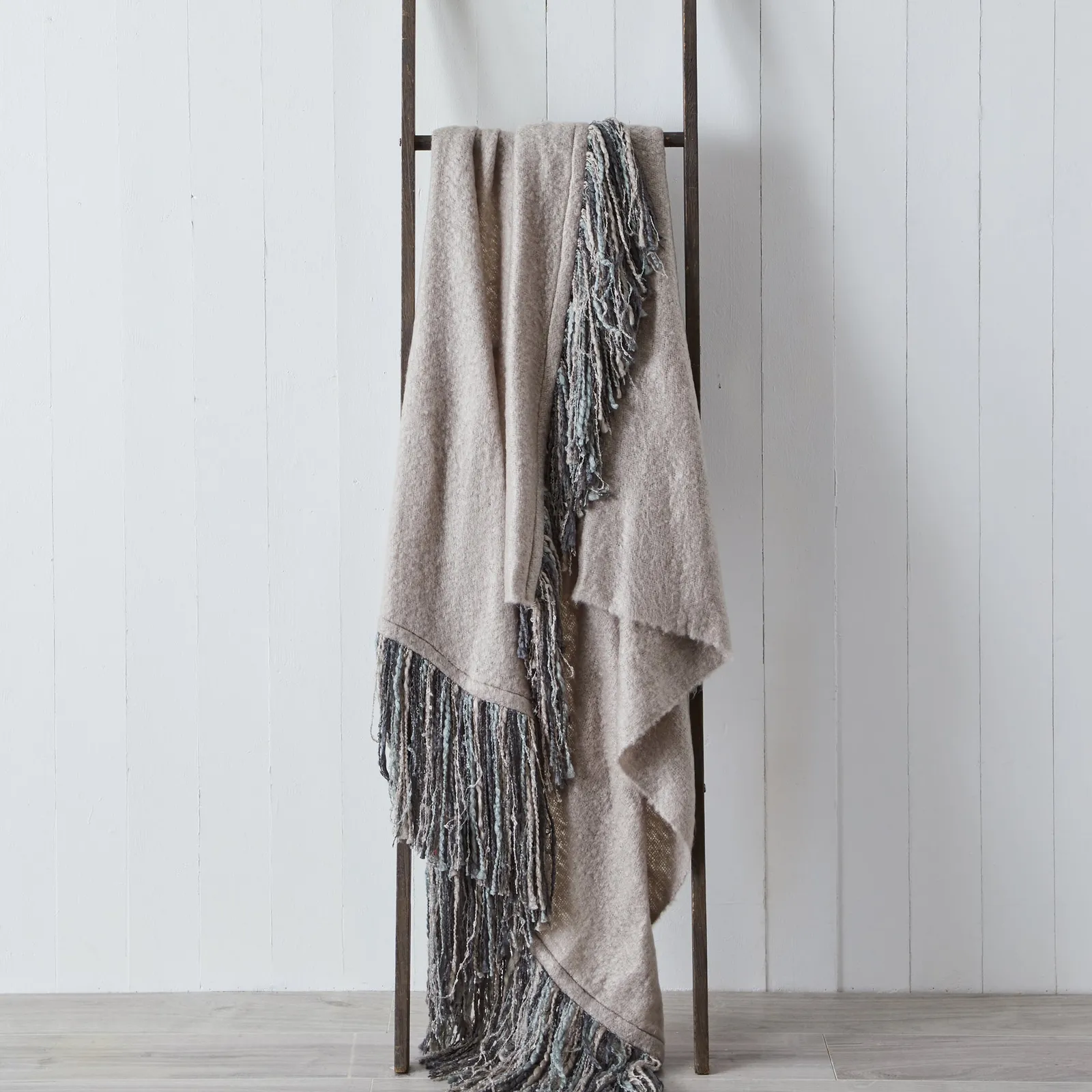 Mala Faux Mohair 130cm x 150cm Throw Grey