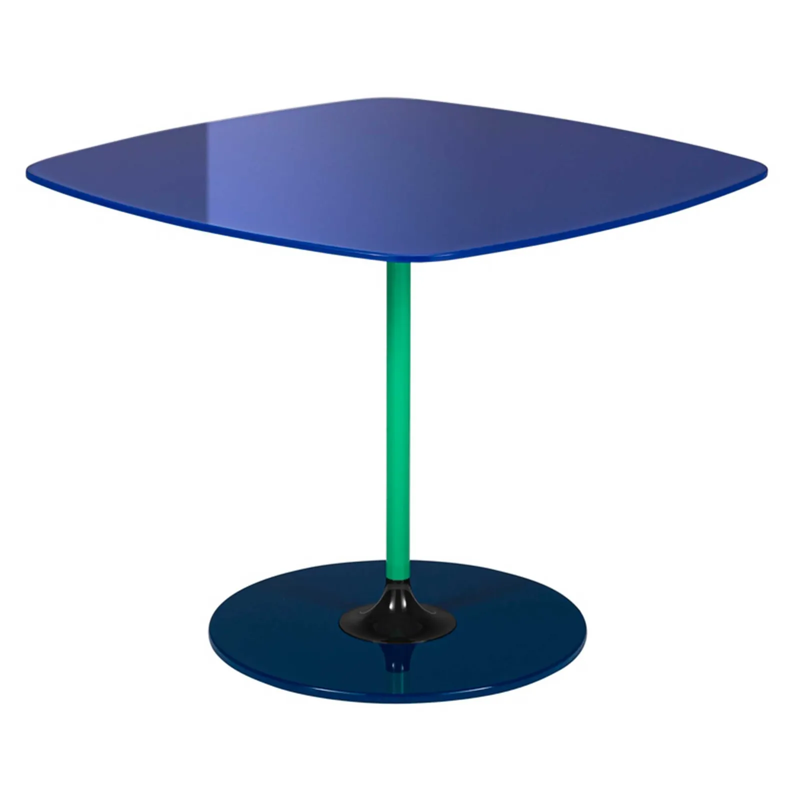 Kartell Thierry Side Table 50X50X40 Blue Glass | Barker & Stonehouse 2