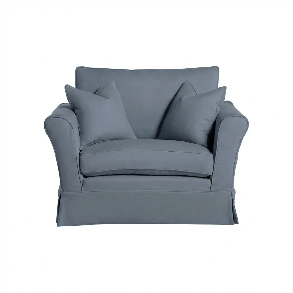 Berkeley Snuggler Armchair, Blue Fabric | Barker & Stonehouse 2