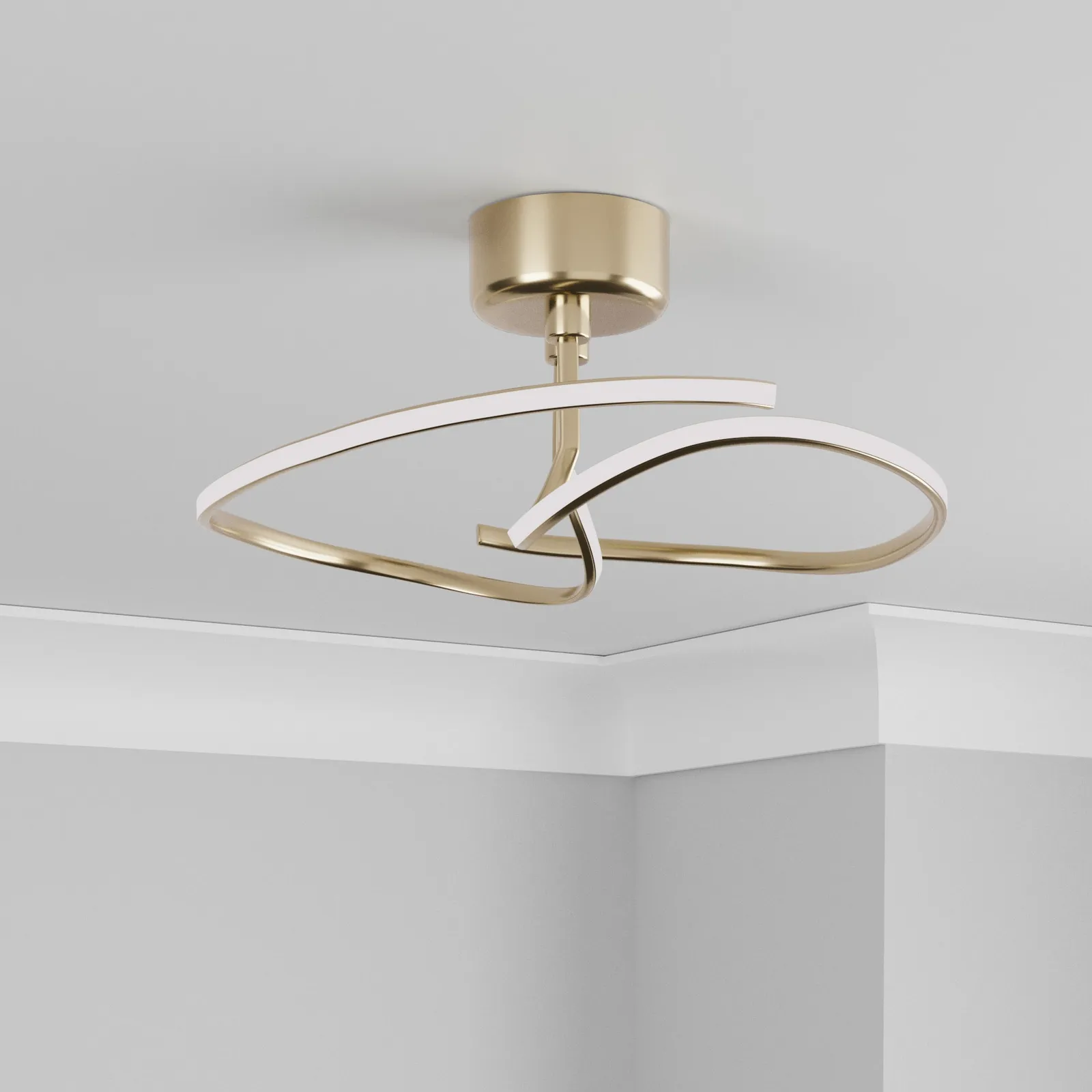 Cortez Ceiling Fitting Brushed Gold Gold
