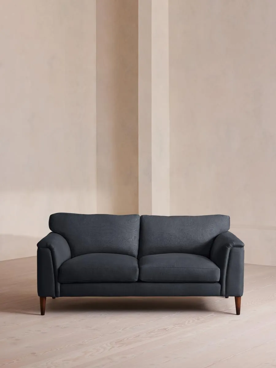 Reya Two Seater Sofa, Linen, Indigo
