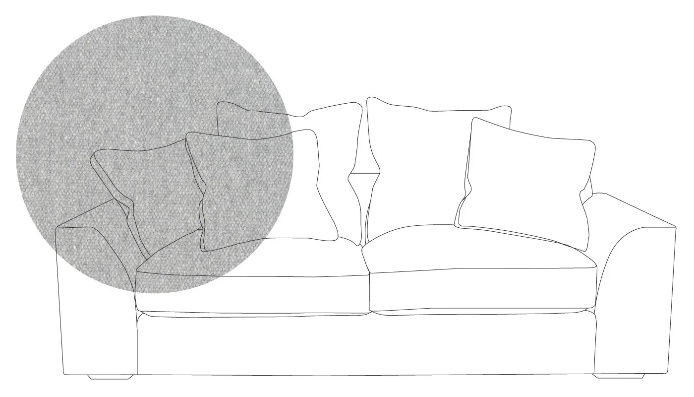 Heal's Cumulus 4 Seater Sofa In Cotton Pewter With Black