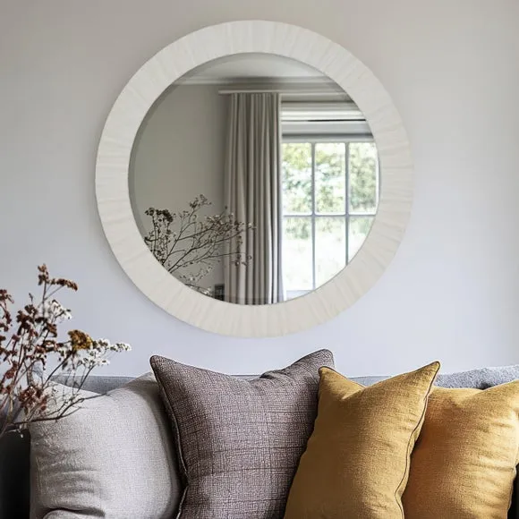 Cedar and Sage Dales Round Wall Mirror