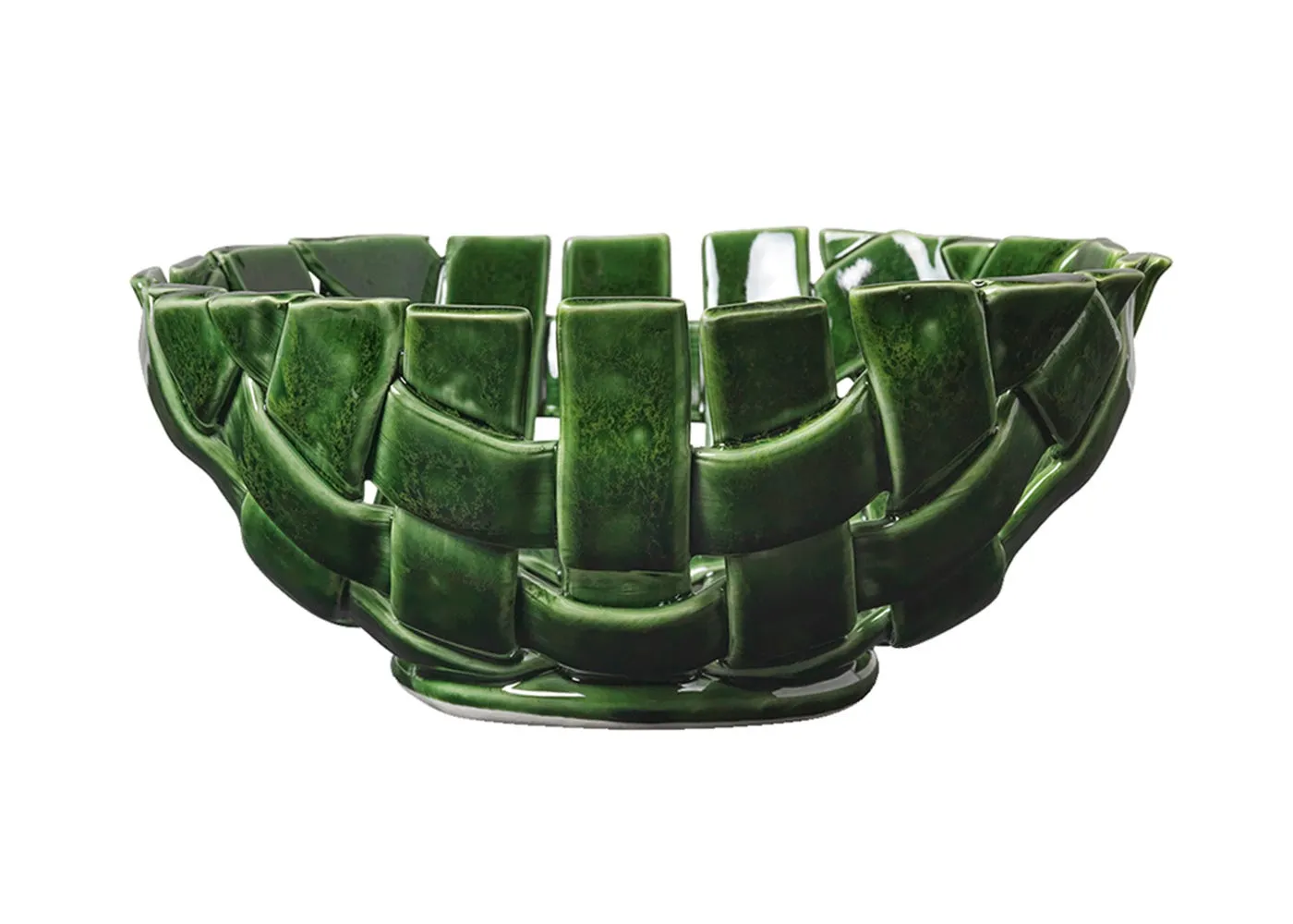 ferm LIVING Plait Bowl Emerald Green