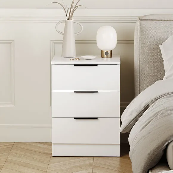 Hayes 3 Drawer Bedside Table 2