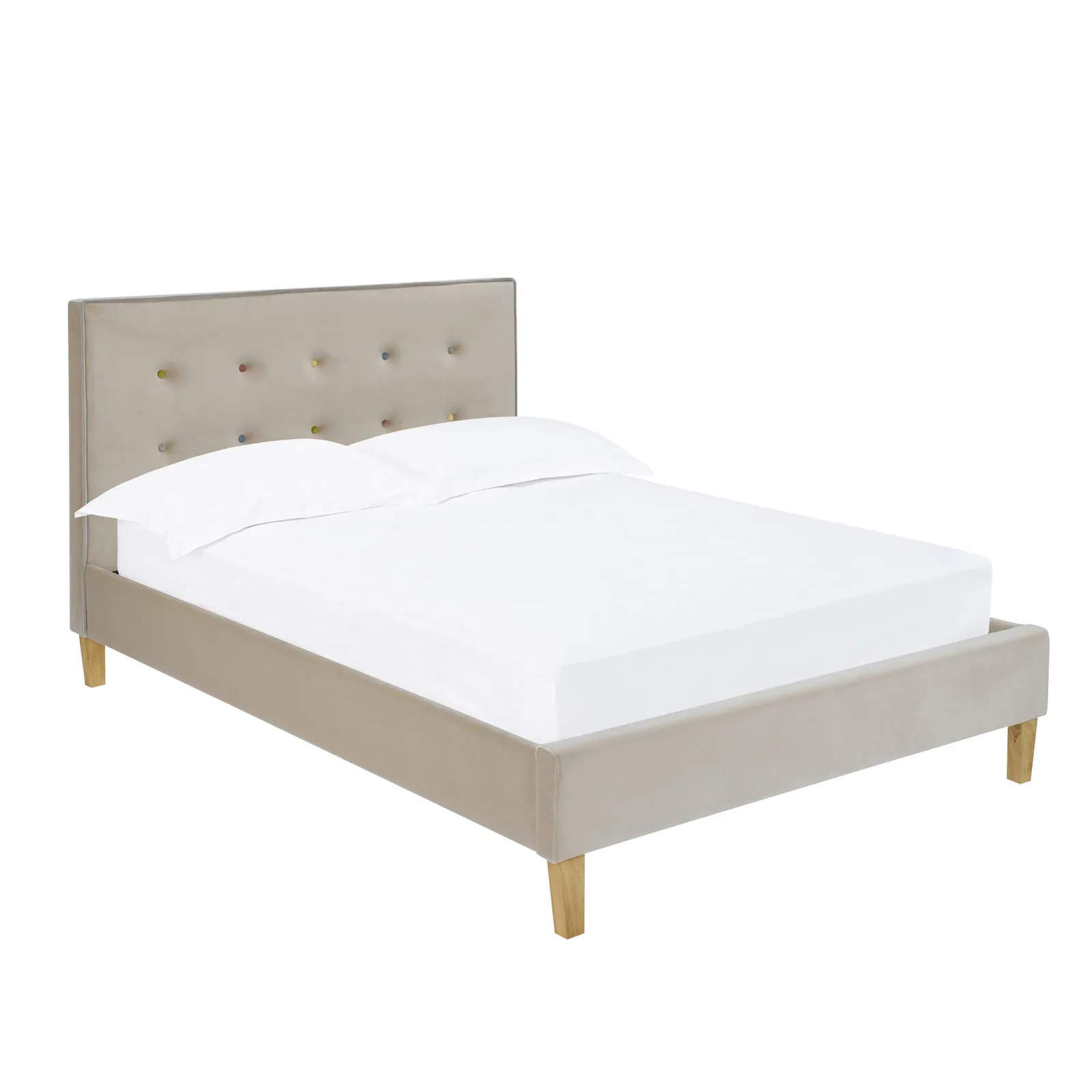 Camden Fabric Bed Frame Beige