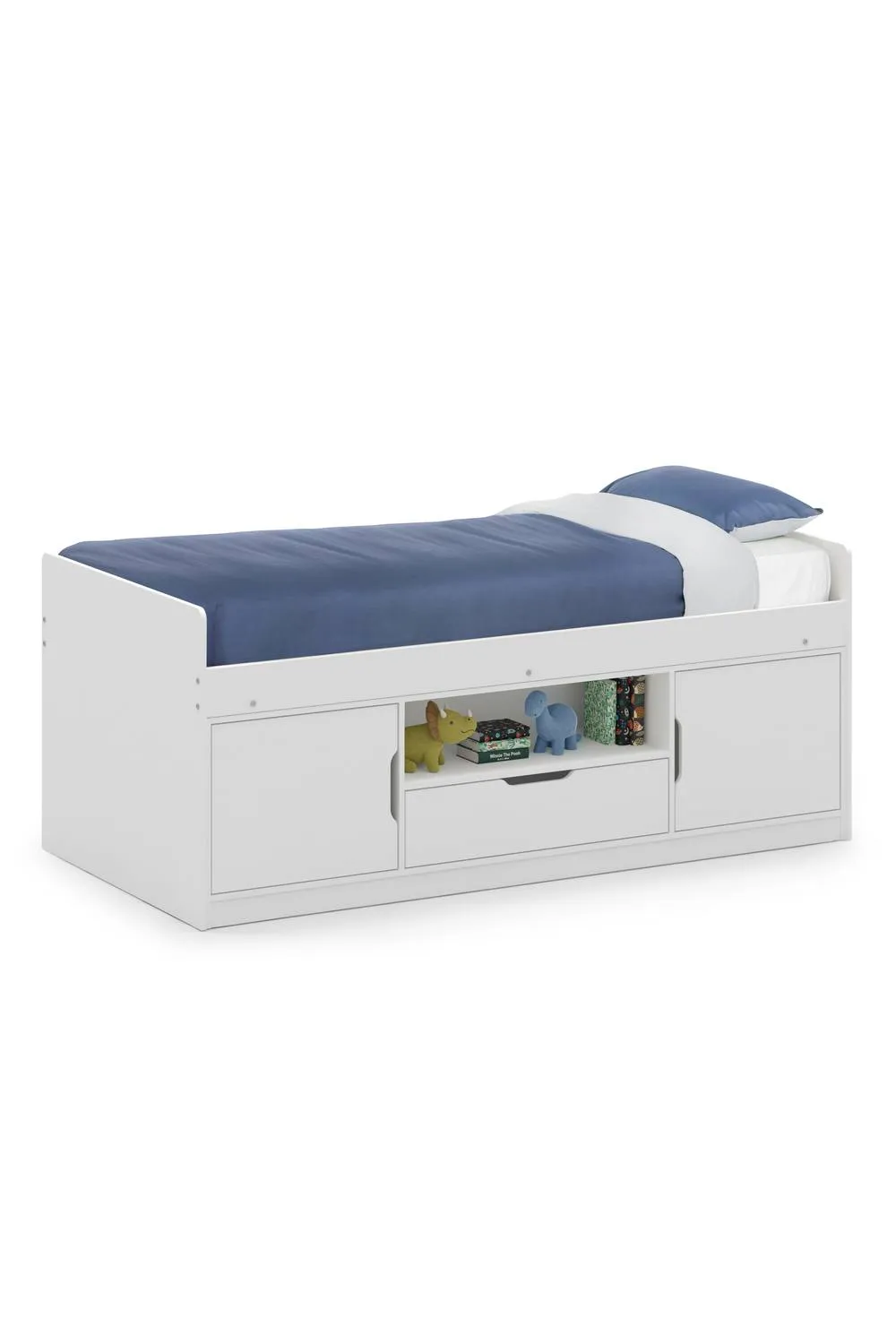 Julian Bowen Atom Single White Low Sleeper Bed with Storage 3