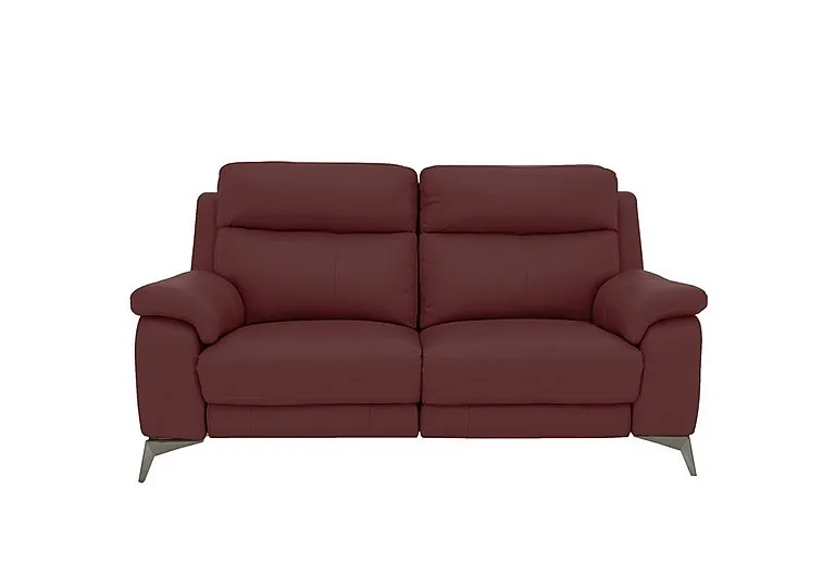 Missouri 2 Seater Leather Power Recliner Sofa - BV Deep Red - Sofas and Armchairs - In Time for Christmas