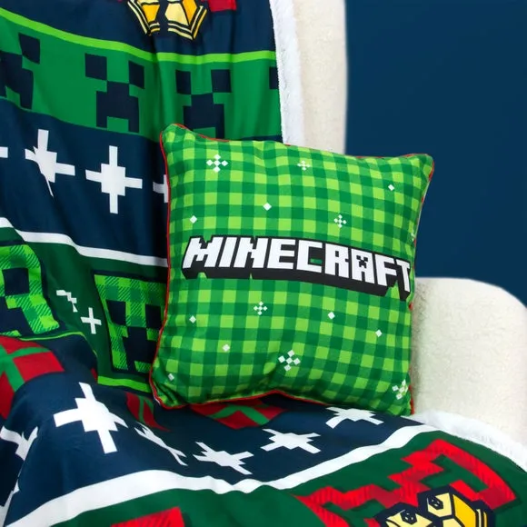 Minecraft Snowy Square Cushion 2