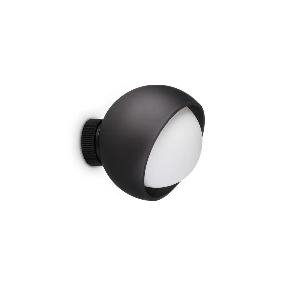 Netlighting Bloom 17cm Globe Wall Lights Black 1x E27