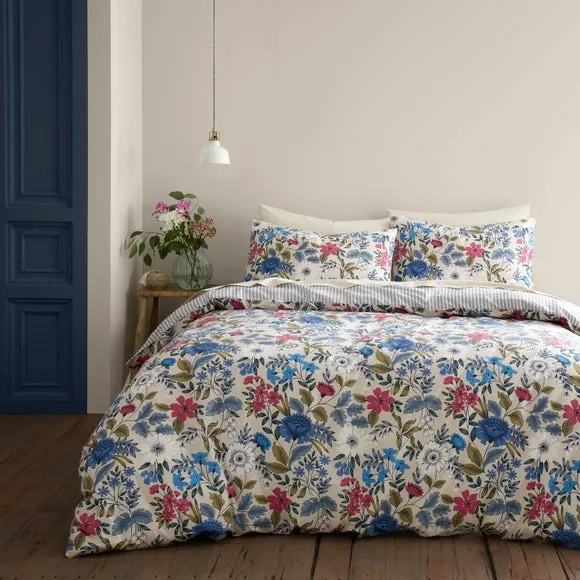Hayes Floral 100% Cotton Duvet Cover & Pillowcase Set