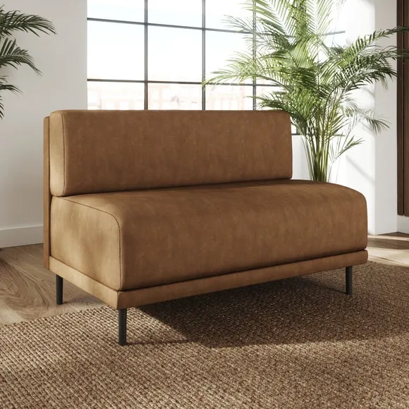 Mae Long Dining Bench, Faux Leather 2
