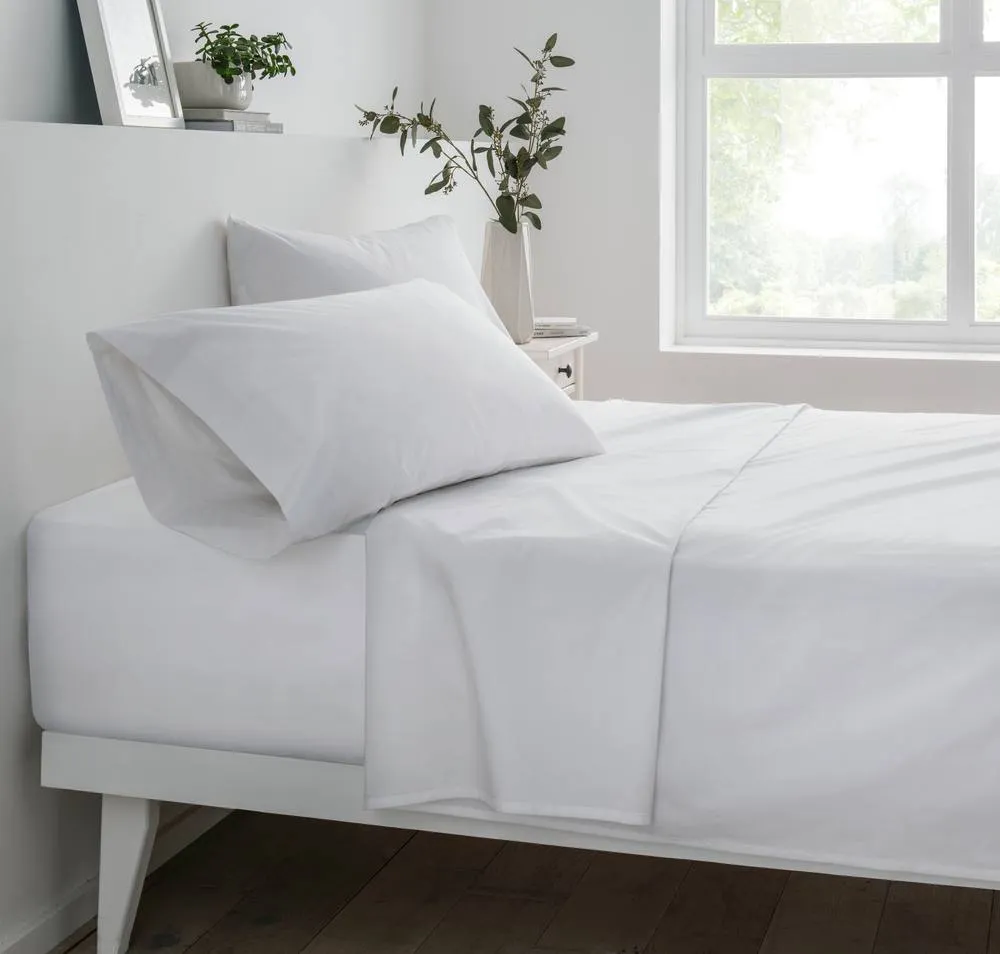 Smart Living Polycotton Housewife Pillowcases 4 Pack 48x74cm Bedding in White 2