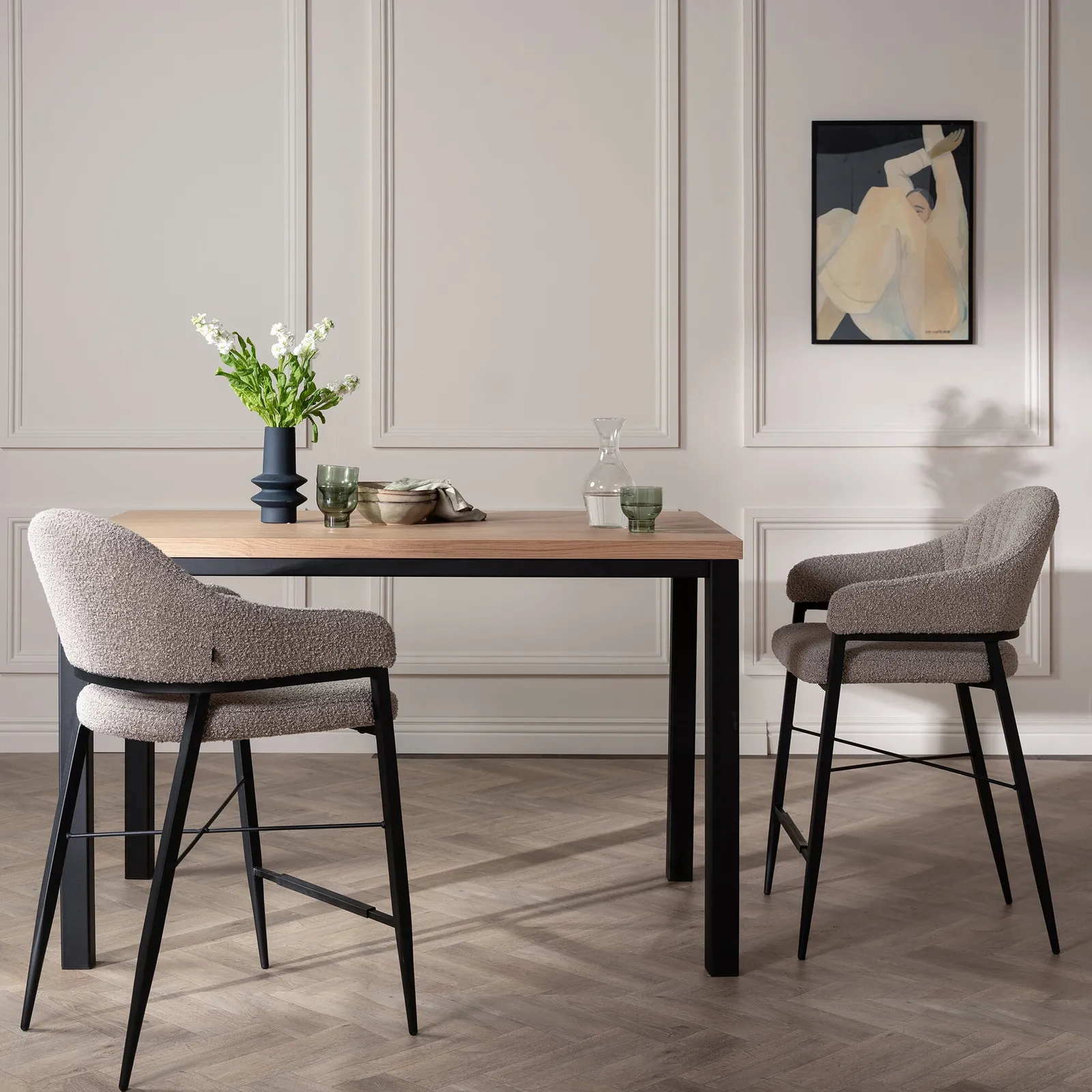 Hinoki Bar Stool, Neutral Fabric | Barker & Stonehouse 2