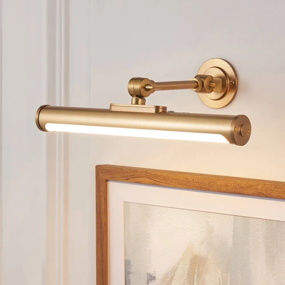 Netlighting Kas Rechargeable Picture Light Warm Brass Frosted Pc in Gold 5