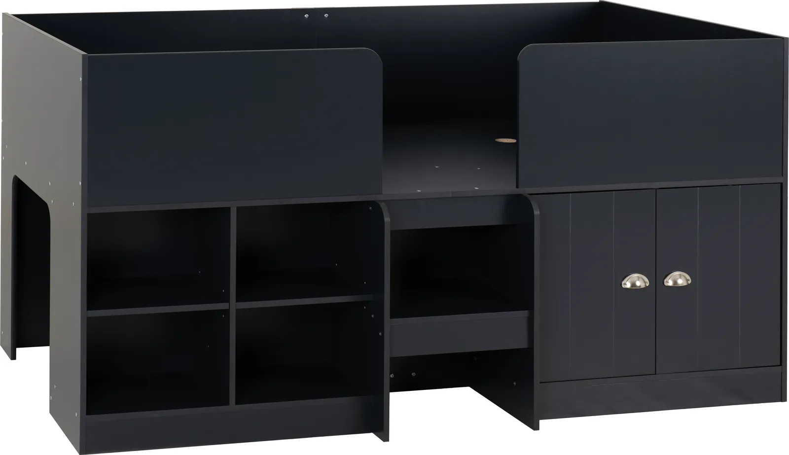 Seconique Orlando Low Sleeper Single Bed in Dark Grey 3